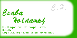 csaba holdampf business card